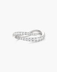 Silver Spiral Pavé Adjustable Ring