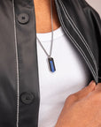 Dogtag necklace Lapis-Lazuli | Silver