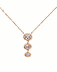 Sense of Balance NecklaceTriple Oval CZ Drop