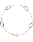 Forzatina Chain Bracelet with Oval Elements in 375 Gold