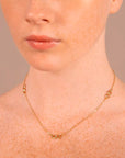 9ct Yellow Gold Rolo Chain and Station Necklace with Infinity