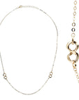 9ct Yellow Gold Rolo Chain and Station Necklace with Infinity