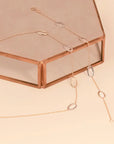 Rolo Chain Necklace with Two-Tone Station Rings in 375 Gold