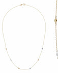 Rolo Chain Necklace with Small Two-Tone Discs in 375 Gold