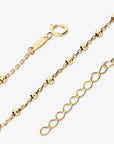 9ct Gold Brillantina Mesh Choker Necklace with Diamond Microbeads