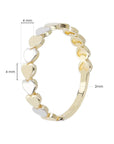 9ct Gold Two-Tone Small Heart Band Ring