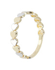 9ct Gold Two-Tone Small Heart Band Ring