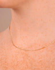 Rolo Chain Necklace with 375 Gold Plates
