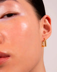 9ct Gold Square Hoop Earrings