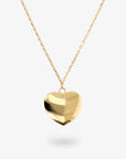 9ct Yellow Gold Necklace with Polished Heart Pendant