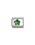 Composable Classic Link, Green CZ Flower