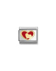 Composable Classic Link, Red Heart-Gold Heart
