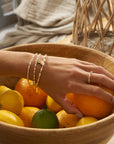 Mixed Metal Twisted Oval Bracelet