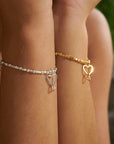 Mini Cube Interlocking Love Heart Bracelet