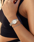 Féroce Mini Watch Steel White, Silver Colour