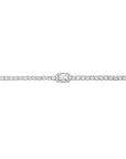 STERLING SILVER RHODIUM PLATED CZ BRACELET