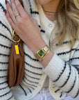 Gracieuse Watch Steel, Forest Green, Gold Colour