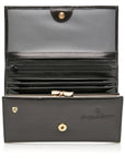 Women's flap wallet with 6 RFID cards | black