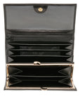 Women's flap wallet with 6 RFID cards | black