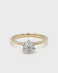 Victoria - Yellow Gold Illusion Set Round Brilliant Earth Grown Diamond Ring