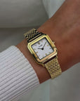 Gracieuse Petite Watch Steel, White, Gold Colour