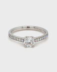 Lilly - 18ct White Gold Round Brilliant Earth Grown Pavé Set Diamond Ring