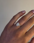 Isabella - Platinum Oval Halo Earth Grown Diamond Ring