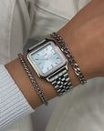 Gracieuse Watch Steel, Light Blue, Silver Colour