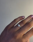 Sophia - 18ct White Round Brilliant Pavé Set Earth Grown Diamond Ring
