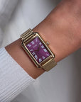 Belisenna Watch Steel, Wine, Gold Colour