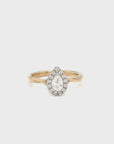 Sofia - Yellow Gold Pear Halo Twist Earth Grown Diamond Ring