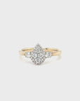 Harper - Yellow Gold Pear Cluster Earth Grown Diamond Ring