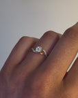 Alice - 9ct Yellow Gold Round Cluster Twist Earth Grown Diamond Ring
