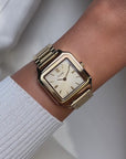 Gracieuse Watch Steel, Sunray Textured, Gold Colour