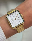 La Tétragone Multifunction Watch Steel, White, Gold Colour