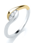 9ct Two-Tone Diamond Ring