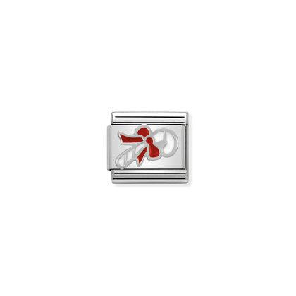 Composable Link, Candy Cane in Silver