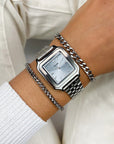 Gracieuse Watch Steel, Light Blue, Silver Colour