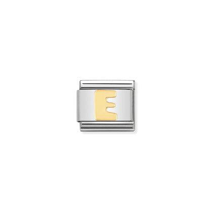 Composable Classic Link Letter E in bonded yellow gold