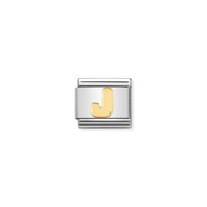 Composable Classic Link Letter J in bonded yellow gold
