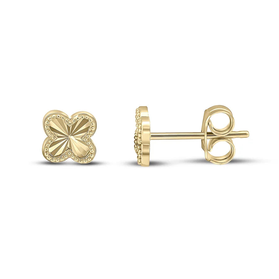 9ct Yellow Gold Clovers
