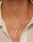 Better Off Freshwater Pearl & Cubic Zirconia Drop Necklace