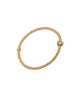 Fope Prima Flex'It Gold Bracelet with Diamond Roundel