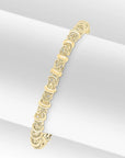 18ct Yellow Gold Vermeil 5mm Handmade Byzantine Bracelet