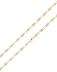 18ct Yellow Gold Vermeil 4.6mm Handmade Byzantine Oval Chain