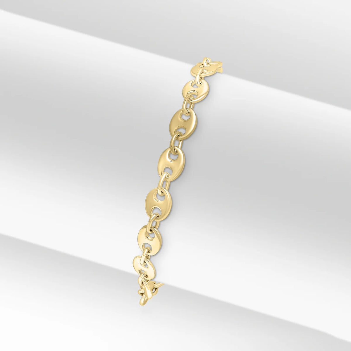 18ct Yellow Gold Vermeil 6mm Handmade Marine Cable Necklet