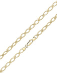 18ct Yellow Gold Vermeil 6.5mm Handmade Textured Oval Knot Bracelet