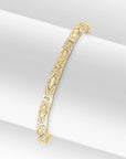 18ct Yellow Gold Vermeil 4mm Handmade Square Byzantine Bracelet