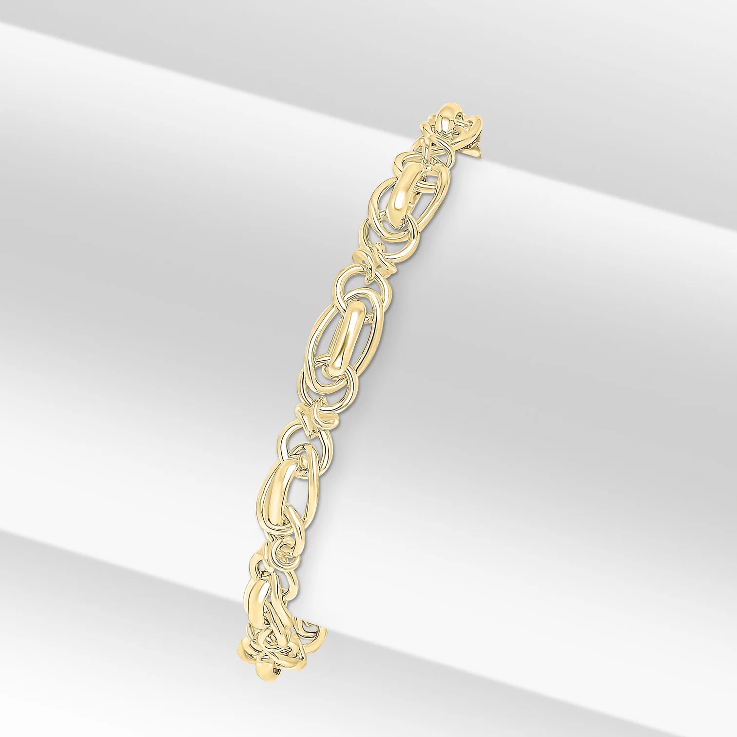 18ct Yellow Gold Vermeil 7mm Handmade Knot Twist Bracelet
