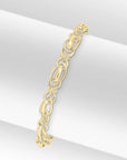 18ct Yellow Gold Vermeil 7mm Handmade Knot Twist Bracelet